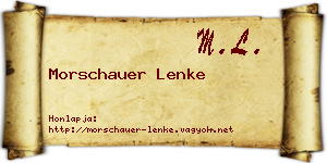 Morschauer Lenke névjegykártya